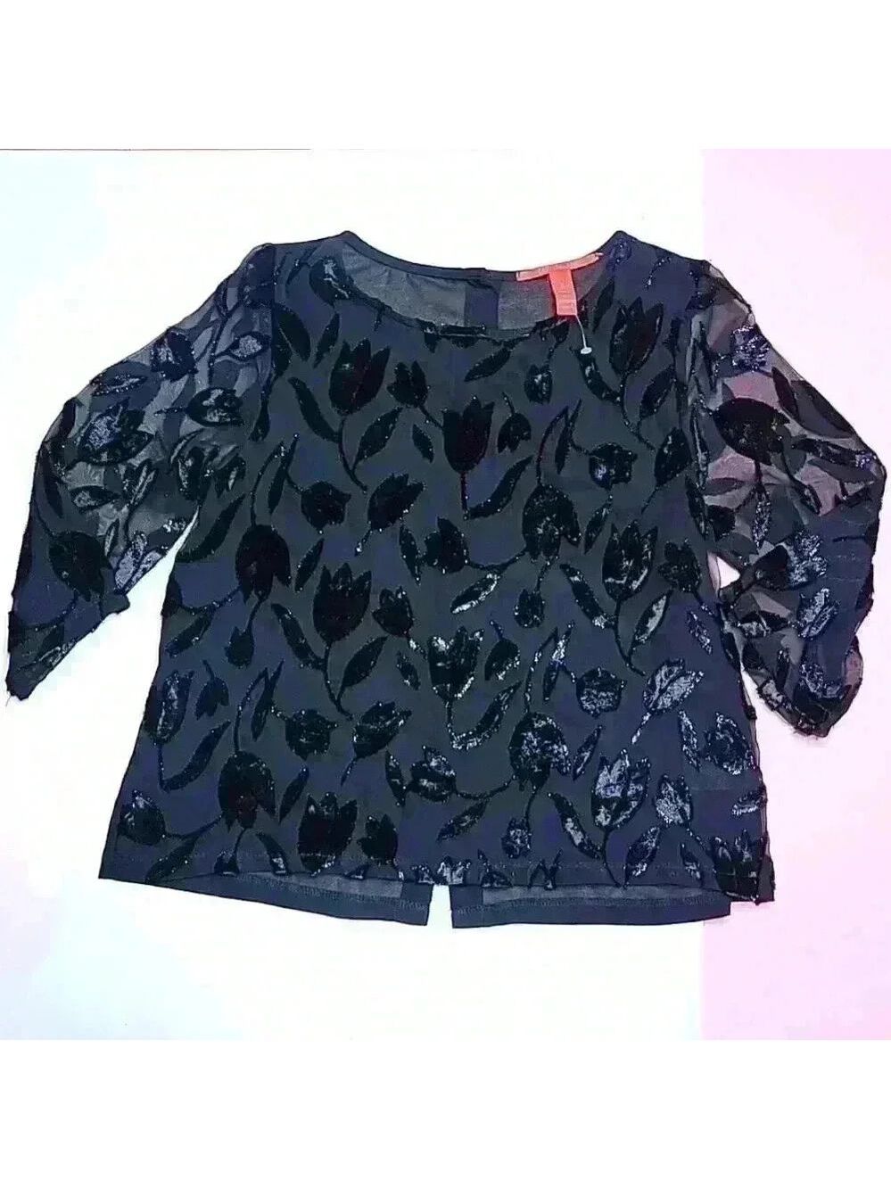 Chelsea & Violet Sheer Embroidered Shirt